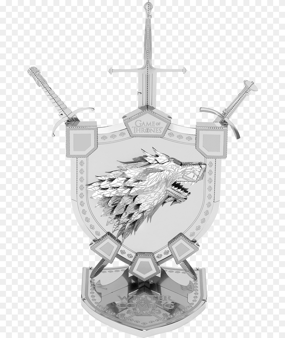 House Stark Sigil Game Of Thrones Metal Earth, Armor, Shield, Cross, Symbol Free Png Download