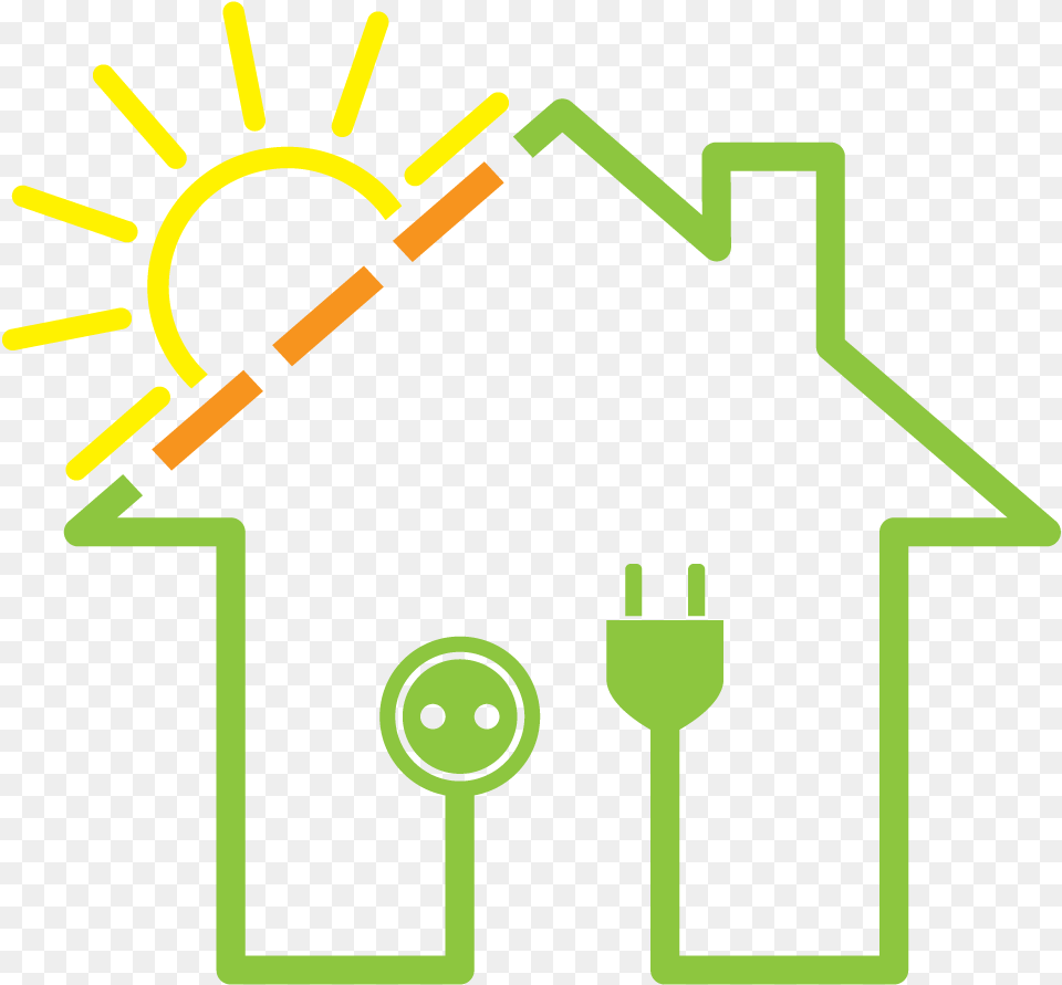 House Sun And Socket Hc Home Solar Icon, Neighborhood, Blackboard Free Png