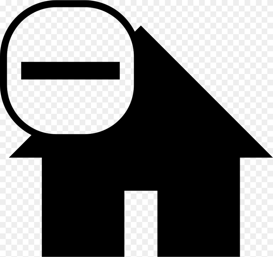 House Symbol With Minus Sign House With Checkmark Icon, Stencil Free Transparent Png