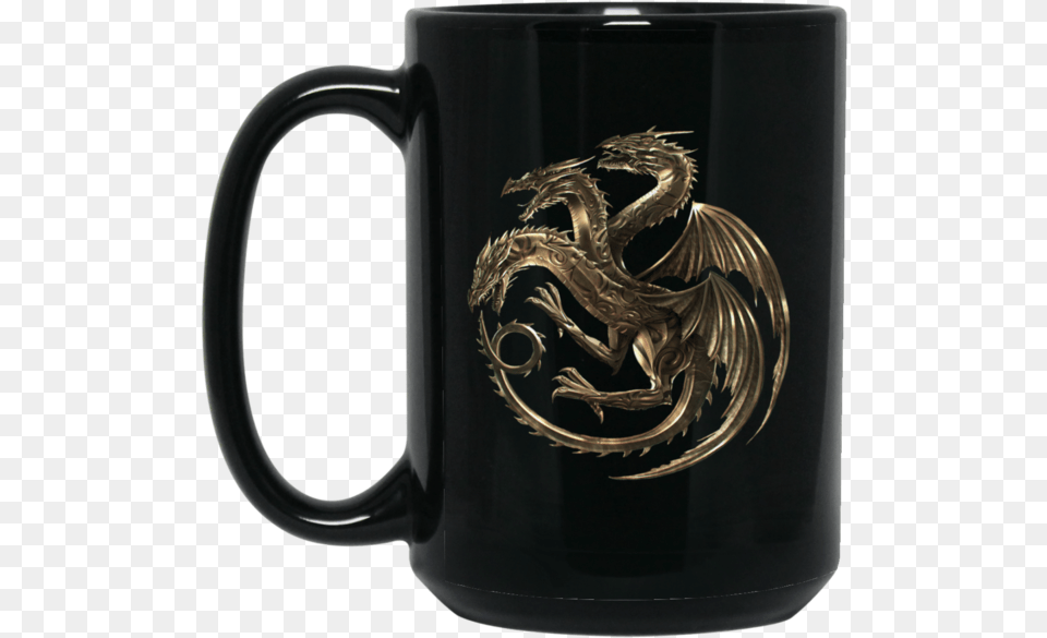 House Targaryen Gold Dragon Sigil V2 Bm15oz 15 Oz Game Of Thrones Dragon Seal, Cup, Beverage, Coffee, Coffee Cup Png