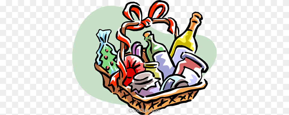 House Warming Gift Or Gift Basket Royalty Vector Clip Art Png