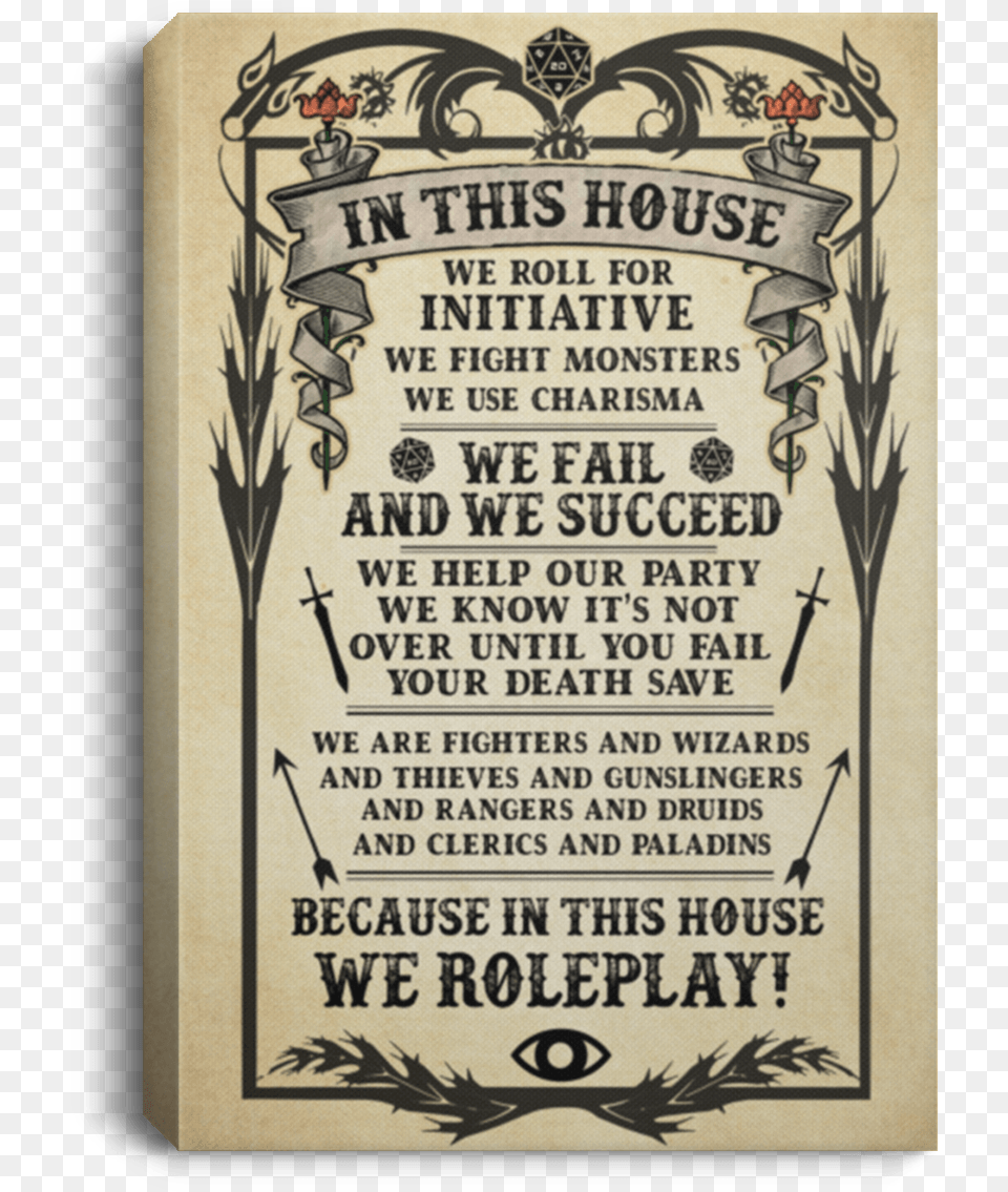 House We Roll For Initiative, Advertisement, Poster, Text Free Transparent Png