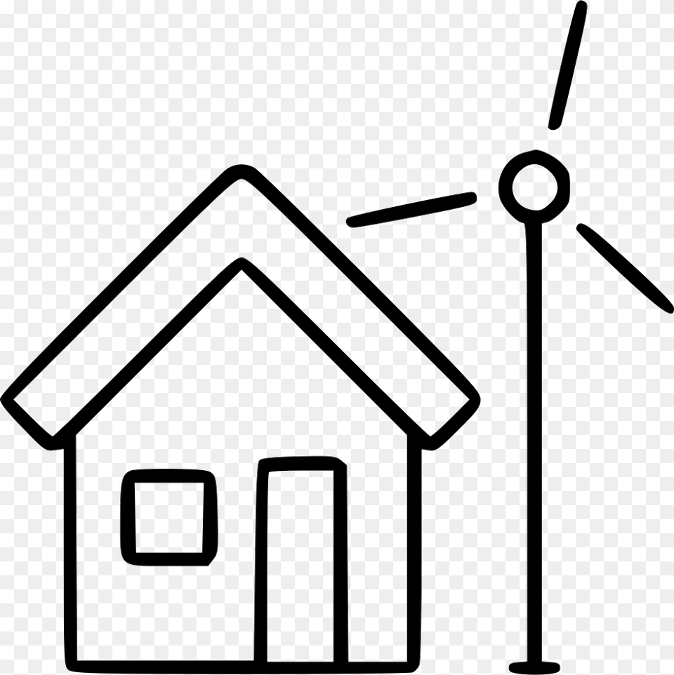 House Windmill Green Technology Renewable Generator Molino De Viento Dibujo, Machine, Motor, Engine, Gas Pump Free Png