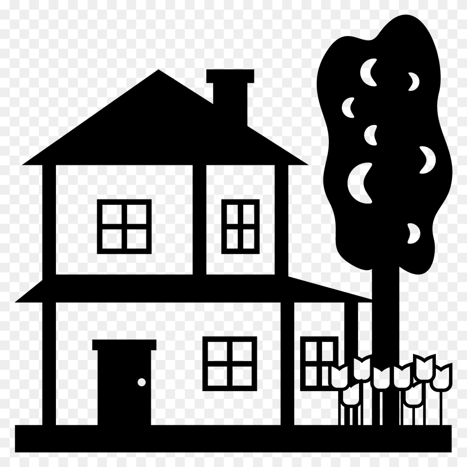 House With Garden Emoji Clipart, Neighborhood, Outdoors, Architecture, Building Free Png Download