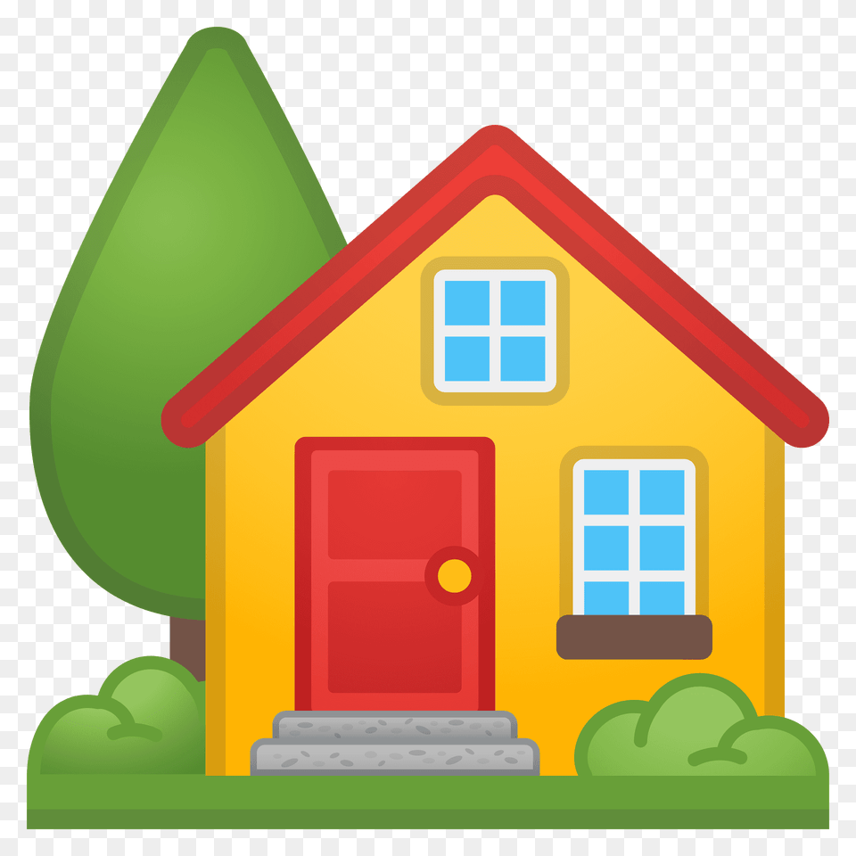 House With Garden Emoji Clipart, Architecture, Neighborhood, Housing, Cottage Png