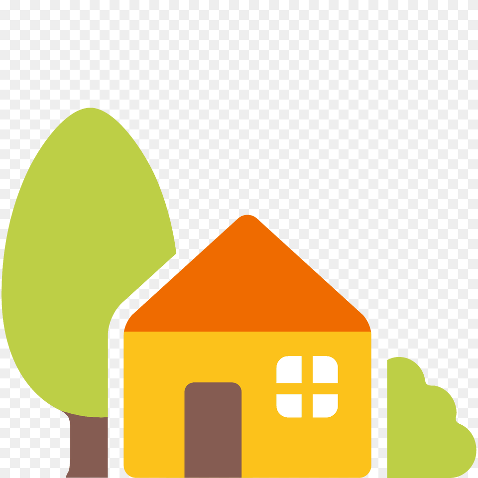 House With Garden Emoji Clipart, Neighborhood, Outdoors, Nature, Art Png Image