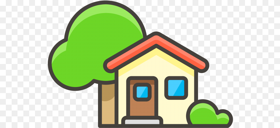 House With Garden Emoji Icon House Tree Icon Clipart House Icon Clipart Transparent Background, Architecture, Rural, Outdoors, Nature Free Png Download