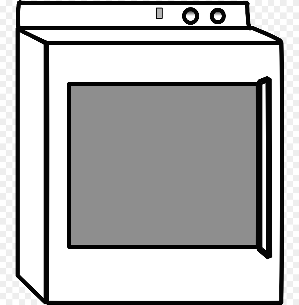 House With Three Windows And Door Clipart No Background Washer Dryer Clip Art Black And White, Device, Appliance, Electrical Device, Blackboard Png