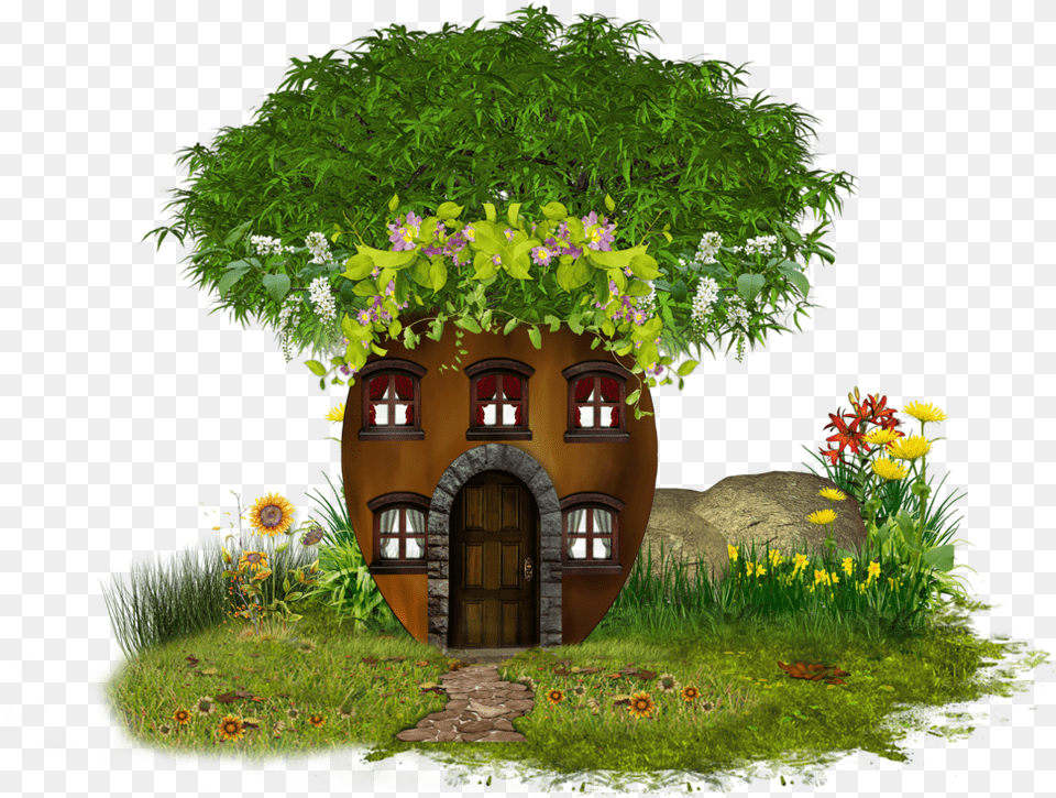 House With Tree Clipart Jpg Royalty Tree House, Nature, Potted Plant, Garden, Plant Free Transparent Png