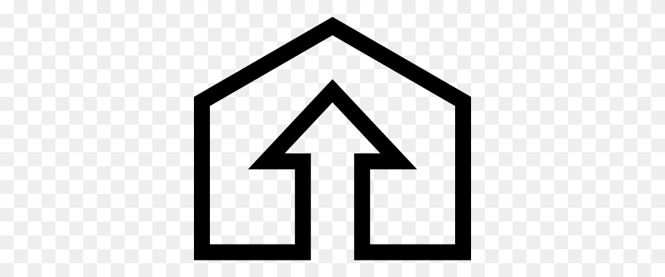 House With Up Arrow Inside Vectors Logos Icons, Gray Free Png Download