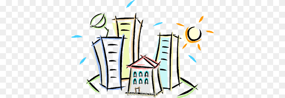 Houses And Apartment Buildings Royalty Vector Clip Art, Outdoors, Painting Free Png