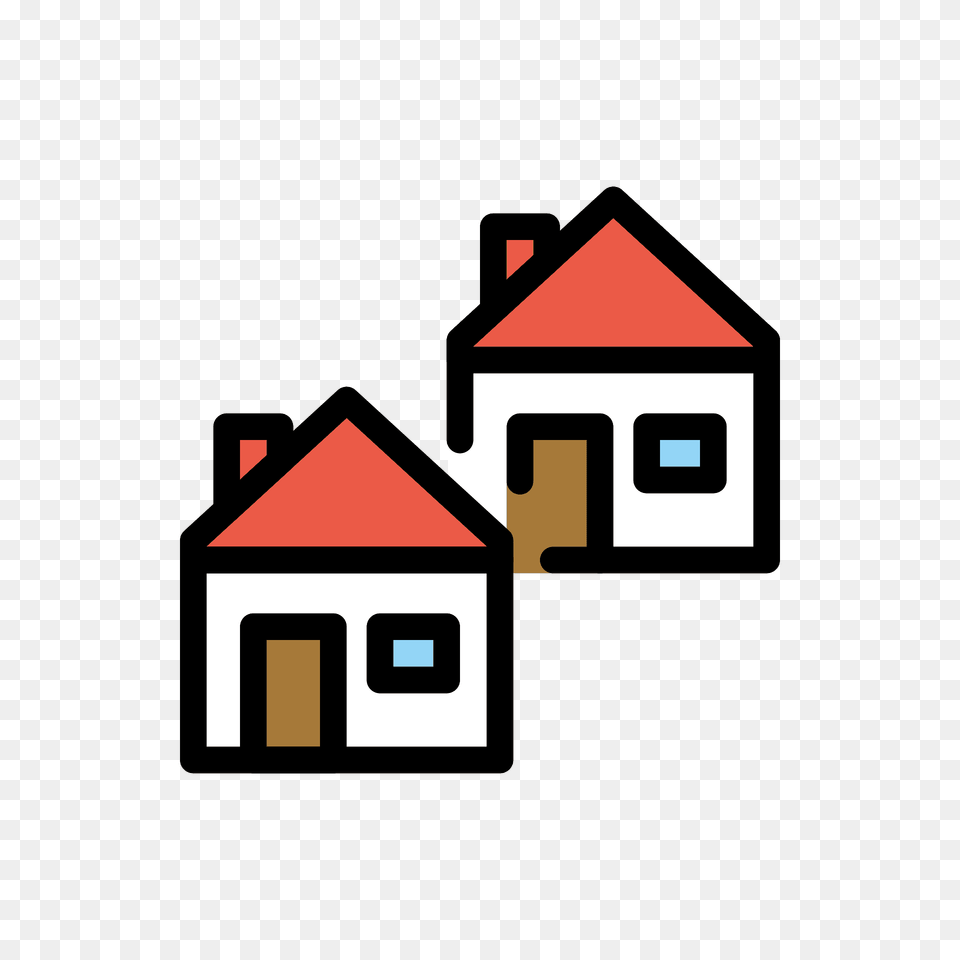 Houses Emoji Clipart, Neighborhood, Scoreboard, Architecture, Building Free Transparent Png
