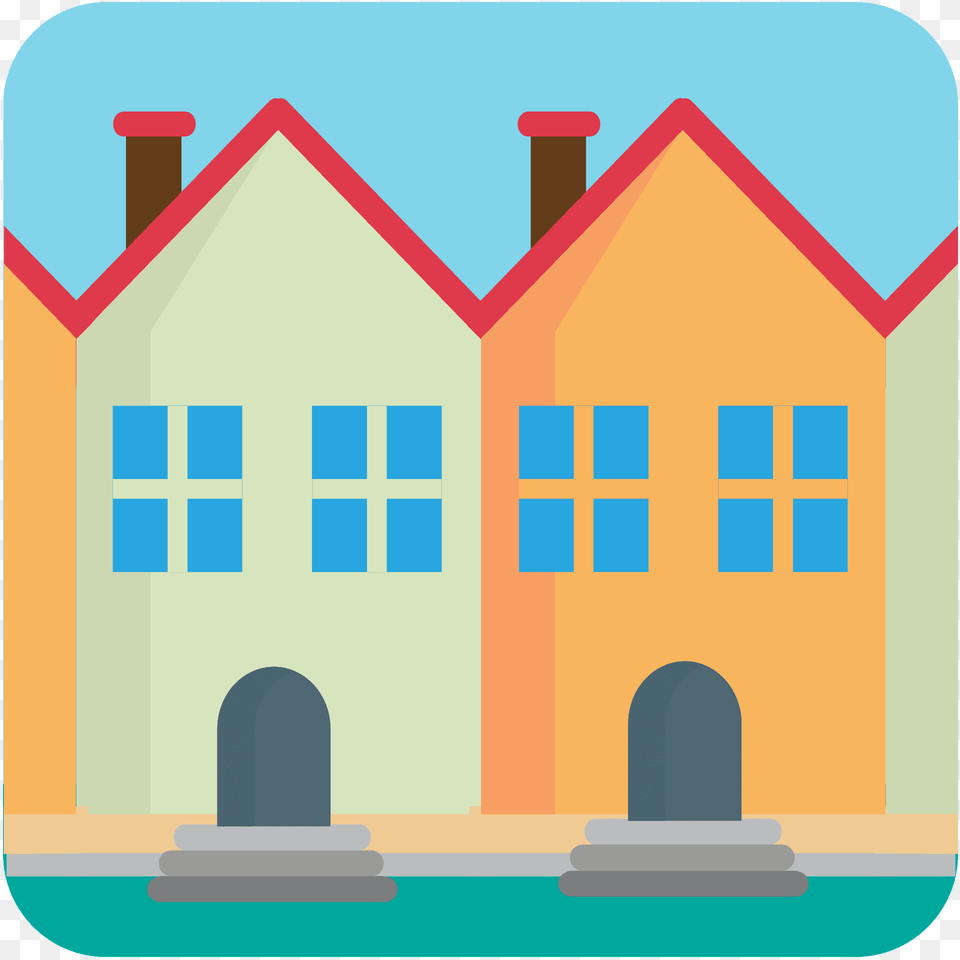 Houses Emoji Clipart, Neighborhood, Arch, Architecture, City Free Png Download