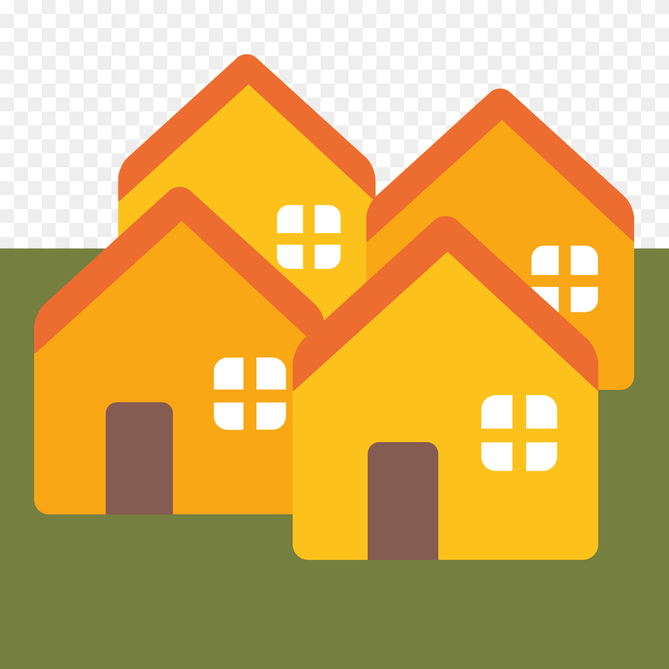 Houses Emoji Clipart, Neighborhood, First Aid, Food, Sweets Free Png Download