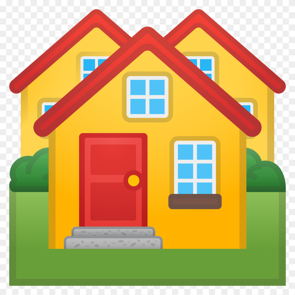 Houses Icon Noto Emoji Travel Places Iconset Google, Architecture, Building, Cottage, House Free Png