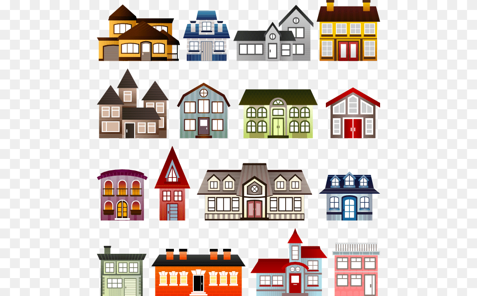 Houses Svg Clip Arts, Neighborhood, Architecture, Building, Housing Png