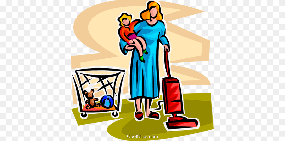 Housework And Looking After Children Royalty Vector Clip Art, Adult, Female, Person, Woman Free Png