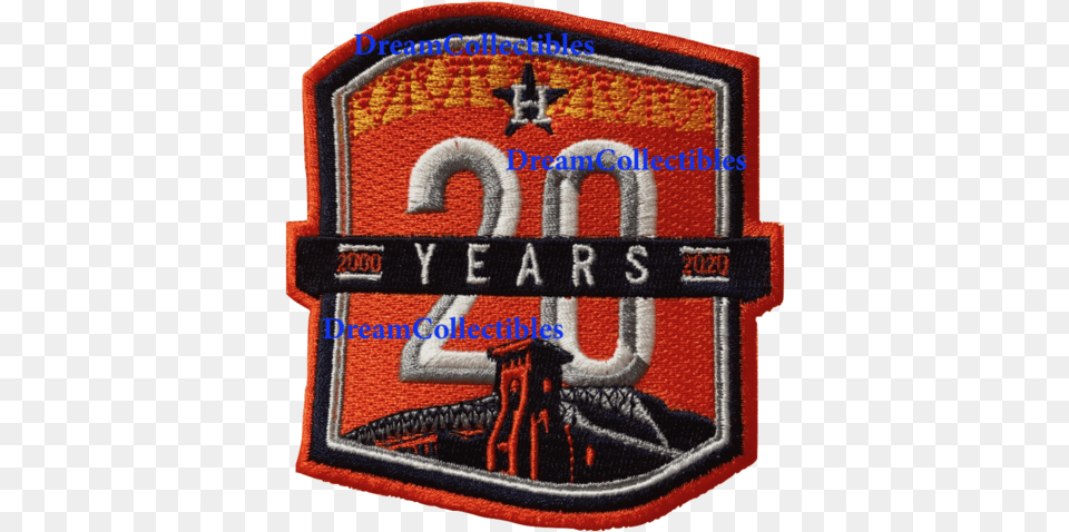 Houston Astros 20 Years Patch Stadium Minute Maid Iron Emblem, Badge, Logo, Symbol Png Image