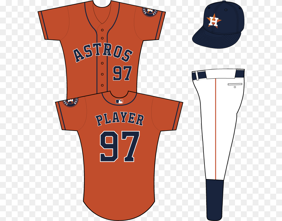 Houston Astros Orange Uniforms Kc Royals Black Jersey, Baseball Cap, Cap, Clothing, Hat Free Png Download