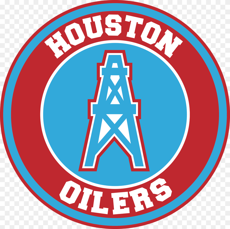 Houston Oilers Circle Logo Vinyl Decal Sticker Tennessee Titans Round Logo, Emblem, Symbol Free Png Download