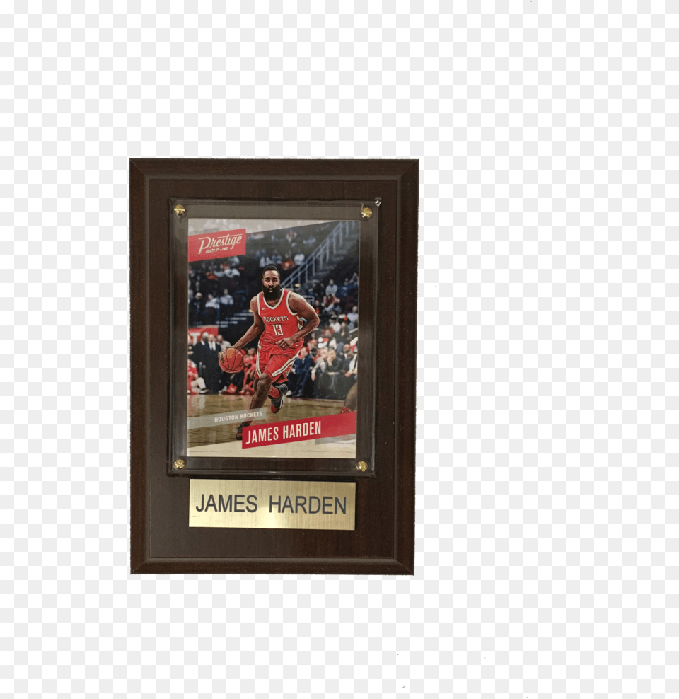 Houston Rockets James Harden Trading Card Plaque Picture Frame, Adult, Person, Man, Male Png Image