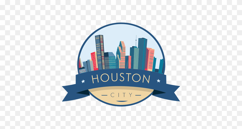 Houston Skyline Badge, City, Logo, Advertisement, Poster Png Image