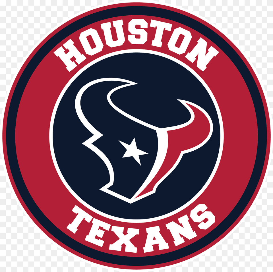 Houston Texans Circle Logo Vinyl Decal Sticker 5 Nba Team Basketball Logo, Emblem, Symbol Png Image