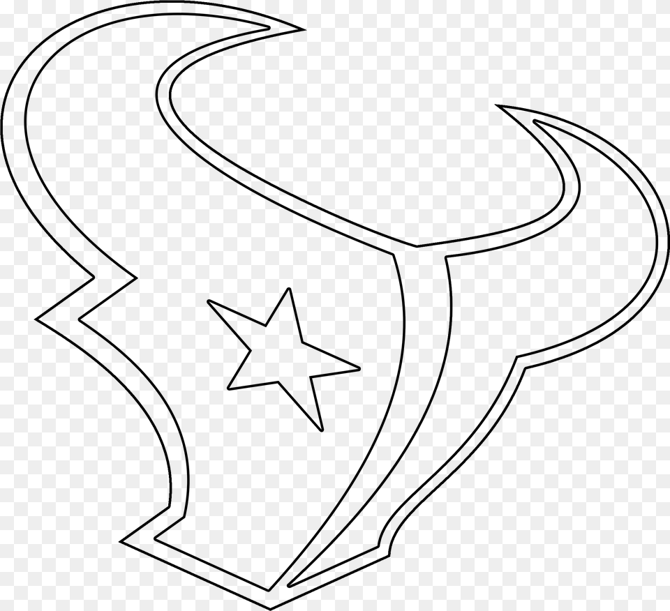 Houston Texans Drawing Logo Stencil Houston, Gray Free Png Download