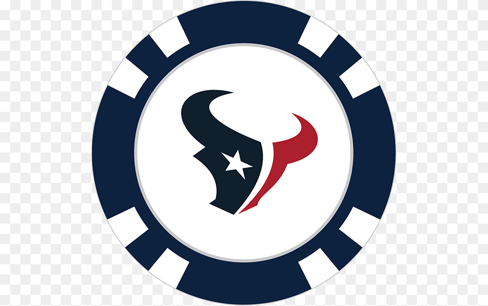 Houston Texans Poker Chip Ball Marker, Logo, Emblem, Symbol Free Png Download