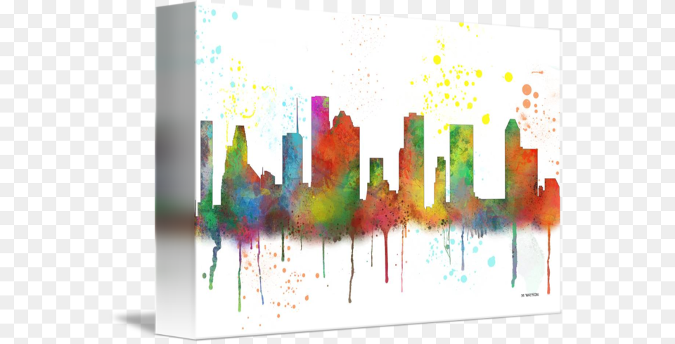 Houston Texas Skyline, Art, Canvas, Modern Art, Painting Free Png Download