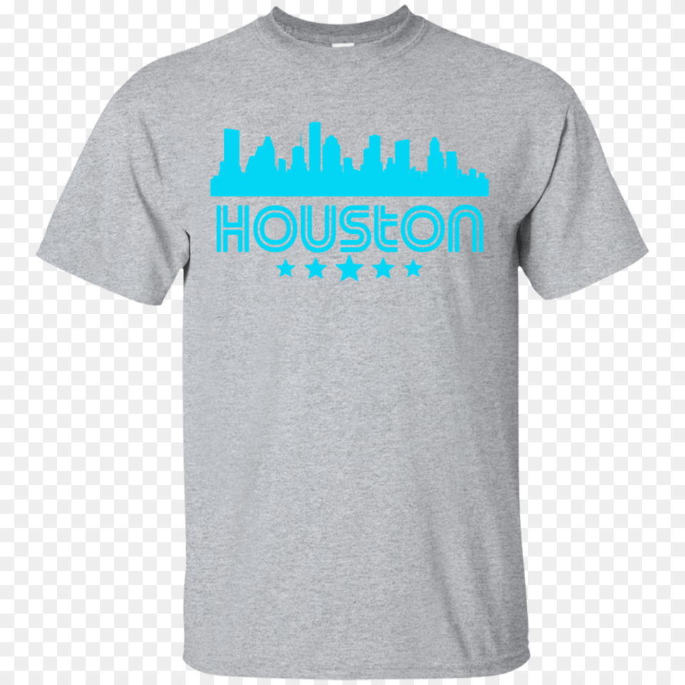 Houston Texas Skyline Retro Style T Shirt, Clothing, T-shirt Png