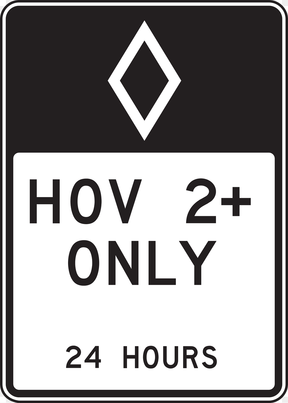 Hov 2 Clipart, Sign, Symbol, Road Sign Free Png Download