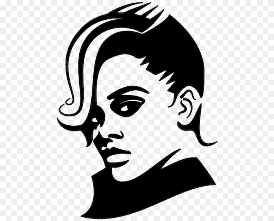 Hover Over An To Enlarge Rihanna Vector, Silhouette, Stencil, Head, Person Png Image