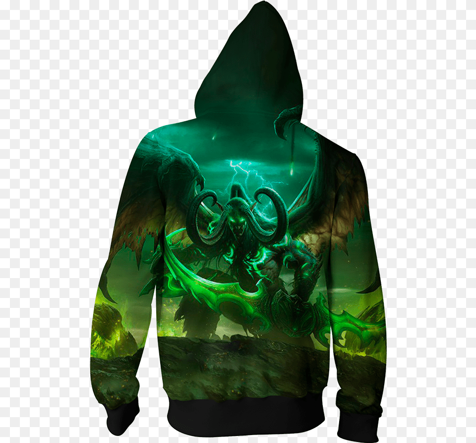 Hover To Zoom Illidan Legion, Knitwear, Clothing, Sweatshirt, Sweater Free Png