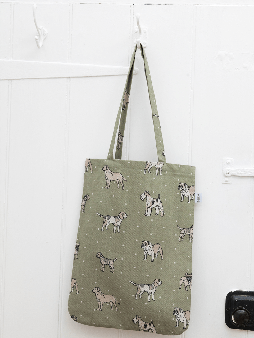 Hover To Zoom Mutts And Hounds Dog Print Green Linen Tote Bag, Accessories, Purse, Handbag, Tote Bag Free Png Download