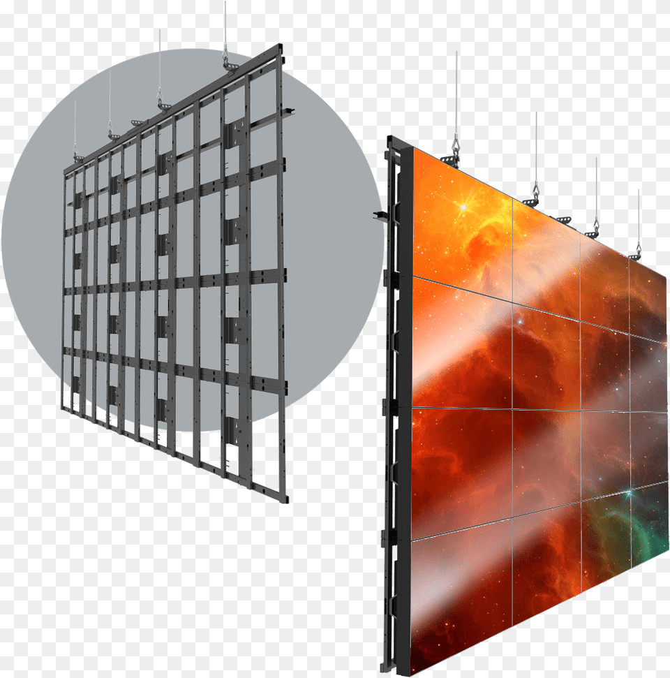 Hovergrid Flyable Landscape Video Wall Frame System Hanne Darboven Wende, Gate Free Transparent Png
