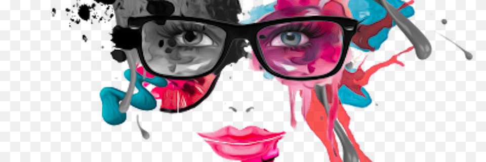 How 50 Artists Drew Woman With Port Wine Stain Birthmark, Accessories, Art, Glasses, Graphics Free Transparent Png