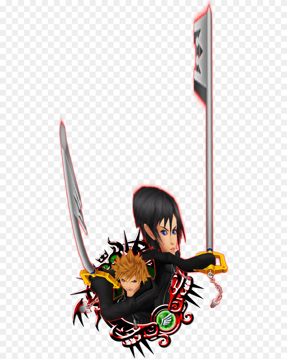 How About This Prime Roxas And Xion, Adult, Book, Comics, Female Free Transparent Png