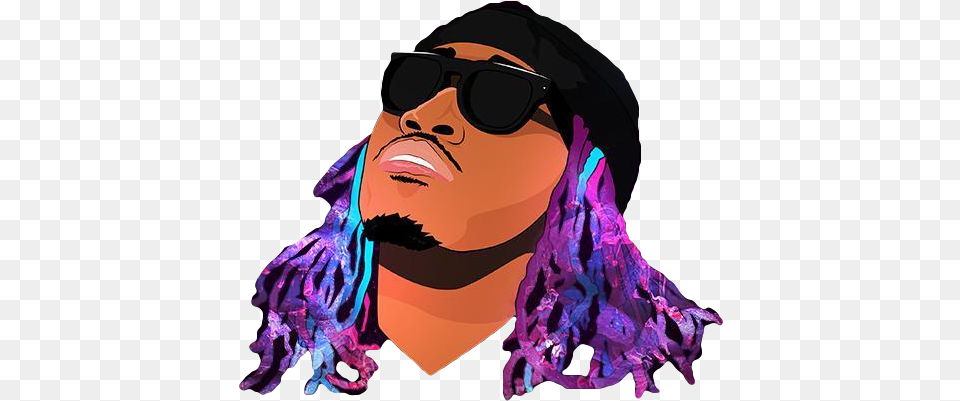 How Future Rewrote Rap In His Own Image Hair Design, Purple, Woman, Person, Female Free Png Download