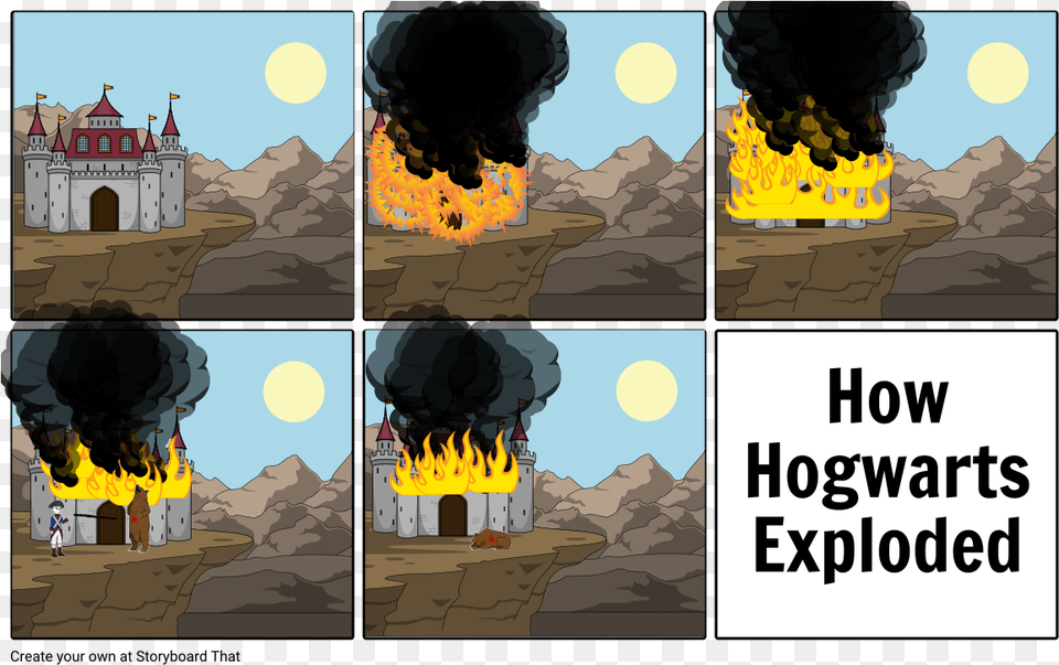 How Hogwarts Went Ka Blooey Cartoon, Book, Comics, Publication, Person Free Png Download