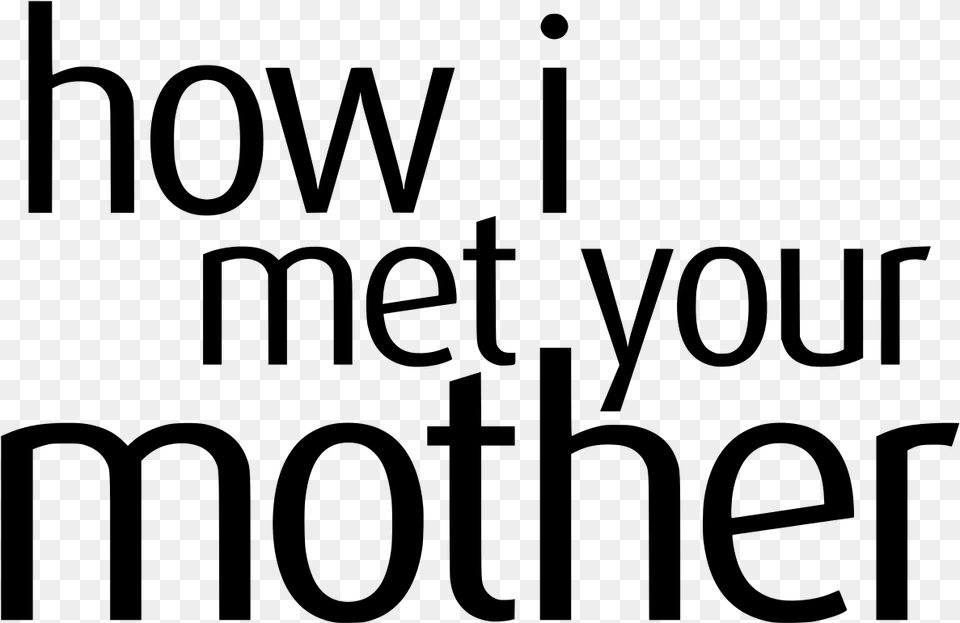 How I Met Your Mother Logo Met Your Mother Text, Gray Free Transparent Png