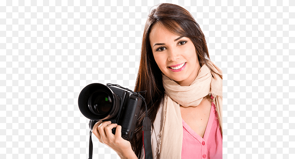 How It Works Lady With Camera, Photography, Photographer, Person, Adult Png Image