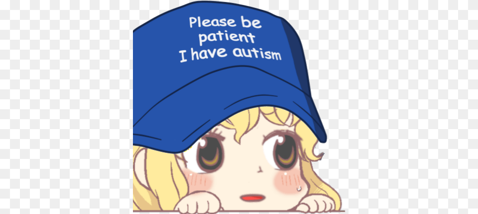 How Long Is The Blue Snowballs Cord Please Be Patient I Have Autism Anime Girl 1080, Baseball Cap, Cap, Clothing, Hat Png