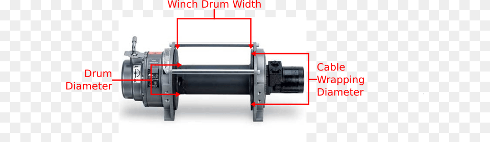 How Much Winch Line Will Fit On Your Winch Warn Series 15 Hydraulic Winch Warn Industries, Machine, Spoke, Wheel, Coil Free Png Download