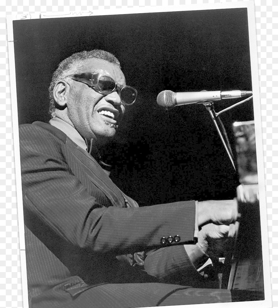 How Ray Charles Shaped Country Music Grand Ole Opry Ray Charles, Microphone, Electrical Device, Adult, Person Free Transparent Png