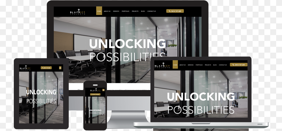 How Responsive Web Design Works For Your Business The Led Backlit Lcd Display, Door, Indoors, Interior Design Png