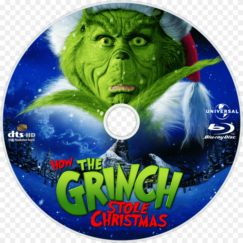 How The Grinch Stole Christmas Movie Fanart Fanarttv Jim Carrey The Grinch, Disk, Dvd, Animal, Mammal Free Transparent Png