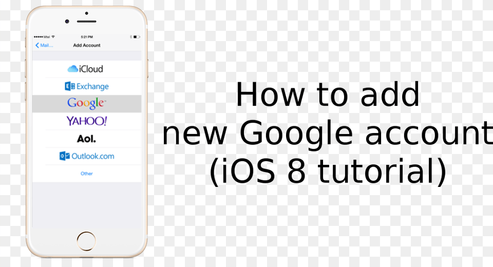 How To Add Google Account To The Iphone 6 And Iphone Google, Electronics, Mobile Phone, Phone, Text Free Png