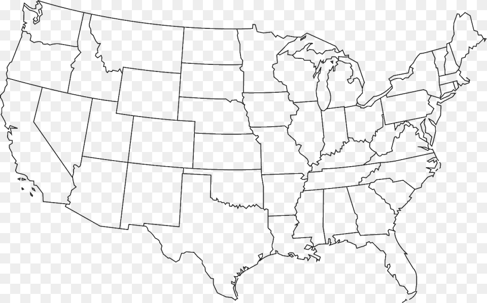 How To Add In Background Behind The Other Transparent Map Of Usa Black And White Blank, Chart, Plot, Atlas, Diagram Png Image
