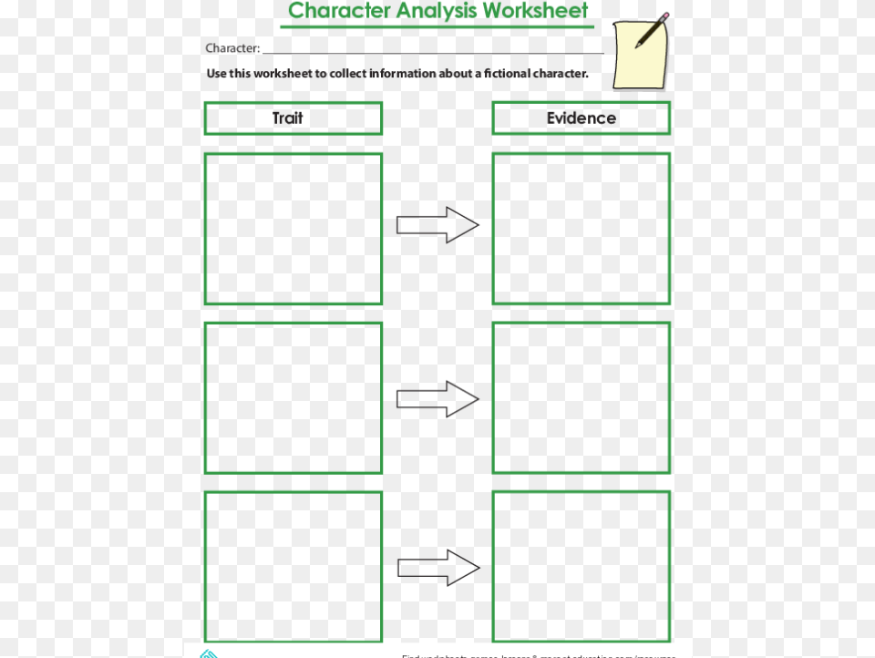 How To Analyze A Character High School Character Analysis Worksheet Free Transparent Png